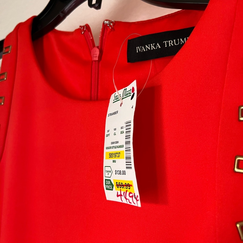 Ivanka Trump Vibrant Red Mini Dress - Picture 2 of 3